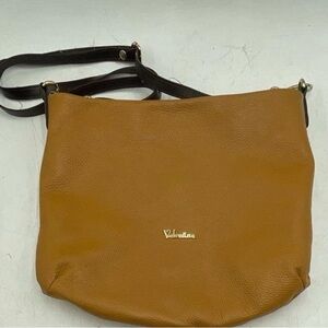 Valentina Tan Leather Crossbody Bag